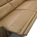 Ver imagem 3 de Sofá 5 Lugares Retrátil Reclinável Elétrico 374cm Clark L06 Couro Camel - Lyam Decor