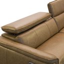 Ver imagem 4 de Sofá 5 Lugares Retrátil Reclinável Elétrico 374cm Clark L06 Couro Camel - Lyam Decor