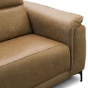 Ver imagem 6 de Sofá 5 Lugares Retrátil Reclinável Elétrico 374cm Clark L06 Couro Camel - Lyam Decor