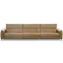 Ver imagem 2 de Sofá 5 Lugares Retrátil Reclinável Elétrico 374cm Clark L06 Couro Camel - Lyam Decor