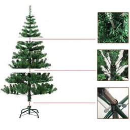 Arvore de Natal Pinheiro Decoraçao Natalina Enfeite 2 Metros e 10 Centimetros 900 Galhos Casa - 4