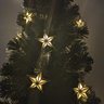 Arvore de Natal Fibra Ótica 1 metro 50 cm Natalino Branco Quente Decoração Estrela Led 170 - 5