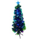 Ver imagem 1 de Arvore de Natal Natalina Fibra Otica Led Rgb 1 Metro 20cm Topo Estrela Decoraçao Fim de Ano Enfeite