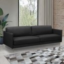 Ver imagem 1 de Sofá Decorativo Anthony 4 Lugares Sala de Estar 270cm Pés em Aço Couro Preto G88 - Gran Belo