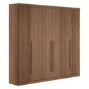 Ver imagem 2 de Guarda-roupa Casal Loanda 6 Portas 4 Gavetas Ripado Jatoba - Pnr Móveis