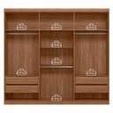 Ver imagem 3 de Guarda-roupa Casal Loanda 6 Portas 4 Gavetas Ripado Jatoba - Pnr Móveis