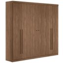 Ver imagem 6 de Guarda-roupa Casal Loanda 6 Portas 4 Gavetas Ripado Jatoba - Pnr Móveis