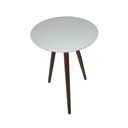 Ver imagem 2 de Mesa Lateral Redonda Tampo Fina Alta - Branco