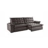 Sofá Retrátil Molas Ensacadas 3 Lugares Captiva Villa Mobi Veludo Tabaco - 5