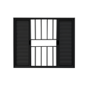 Ver imagem 2 de Veneziana 6 Folhas Aluminio Preto com Grade 1,00x1,20 Linha 18 Modular