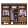 Guarda-Roupa Casal 4 Espelhos 6 Portas Diamante Leifer - 2