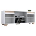 Ver imagem 6 de Rack para TV 40 Polegadas e Estante para Sala Branco e Siena Lilies Móveis