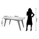 Ver imagem 4 de Mesa para Sala de Jantar Selena 180 x 80cm e 6 Cadeiras Paola Savana/Off White/Nude