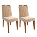 Ver imagem 5 de Mesa para Sala de Jantar Selena 180 x 80cm e 6 Cadeiras Paola Savana/Off White/Nude