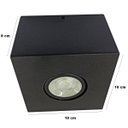 Ver imagem 2 de Spot Plafon Sobrepor Quadrado Dicroica Gu10 Preto com Lâmpada