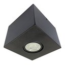 Ver imagem 1 de Spot Plafon Sobrepor Quadrado Dicroica Gu10 Preto com Lâmpada