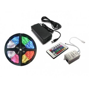 Fita Led Rgb 5050 5m Ip65 com Controle e Fonte
