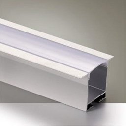 Perfil 1 Metro de Embutir Slim Alumínio Branco para Fita Led - 2