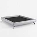 Ver imagem 1 de Cama Casal Japonesa Haru Factor Estrutura Madeira Pés Alumínio Off White Sallar Home