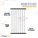 Ver imagem 3 de Prolongador Extensor para Portão Pet 68cm de Altura Extensor de 40cm Preto Itagold