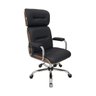 Poltrona Eames Presidente LinhaCapa em Madeira Preto Cromada - 1