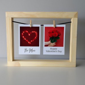 Porta Foto Namorados Polaroid Te Amo Decoração Varal Enfeite Modelo: Porta Foto