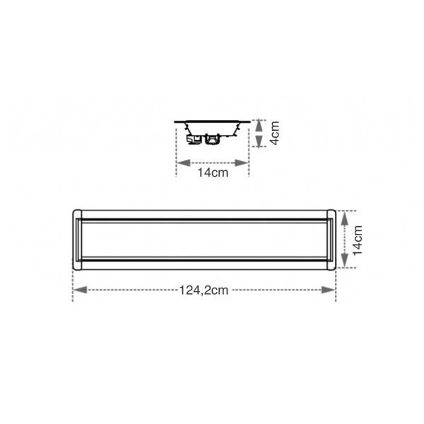 Luminária LED 70W TL Slim 30 Embutir - 2