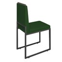 Ver imagem 3 de Conjunto Duas Cadeiras Sala Jantar Barcelona Base Preta:verde