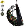 Balanço Suspenso Ninho Almofada Preto Florido Preto - 4