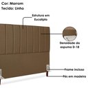 Ver imagem 4 de Cabeceira Casal 140 Cm com Frame Carla Linho Marrom Artte