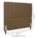 Ver imagem 3 de Cabeceira Casal 140 Cm com Frame Carla Linho Marrom Artte