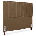 Ver imagem 1 de Cabeceira Casal 140 Cm com Frame Carla Linho Marrom Artte
