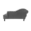 Ver imagem 6 de Recamier Decorativo Divã Amsterdã 147cm Lado Direito Couro Cinza
