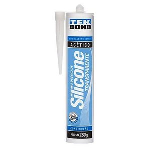 Silicone Acético Transparente 280g - Cartucho - Tekbond