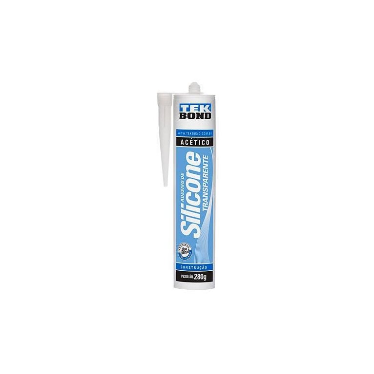 Silicone Acético Transparente 280g - Cartucho - Tekbond
