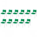 Ver imagem 1 de Cadeira Iso Base Branco , Escritório Verde Kit 11 Un
