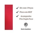 Ver imagem 3 de Cabeceira Modulada Estofada P/ Cama Casal 7 Placas 20x60cm:vermelho