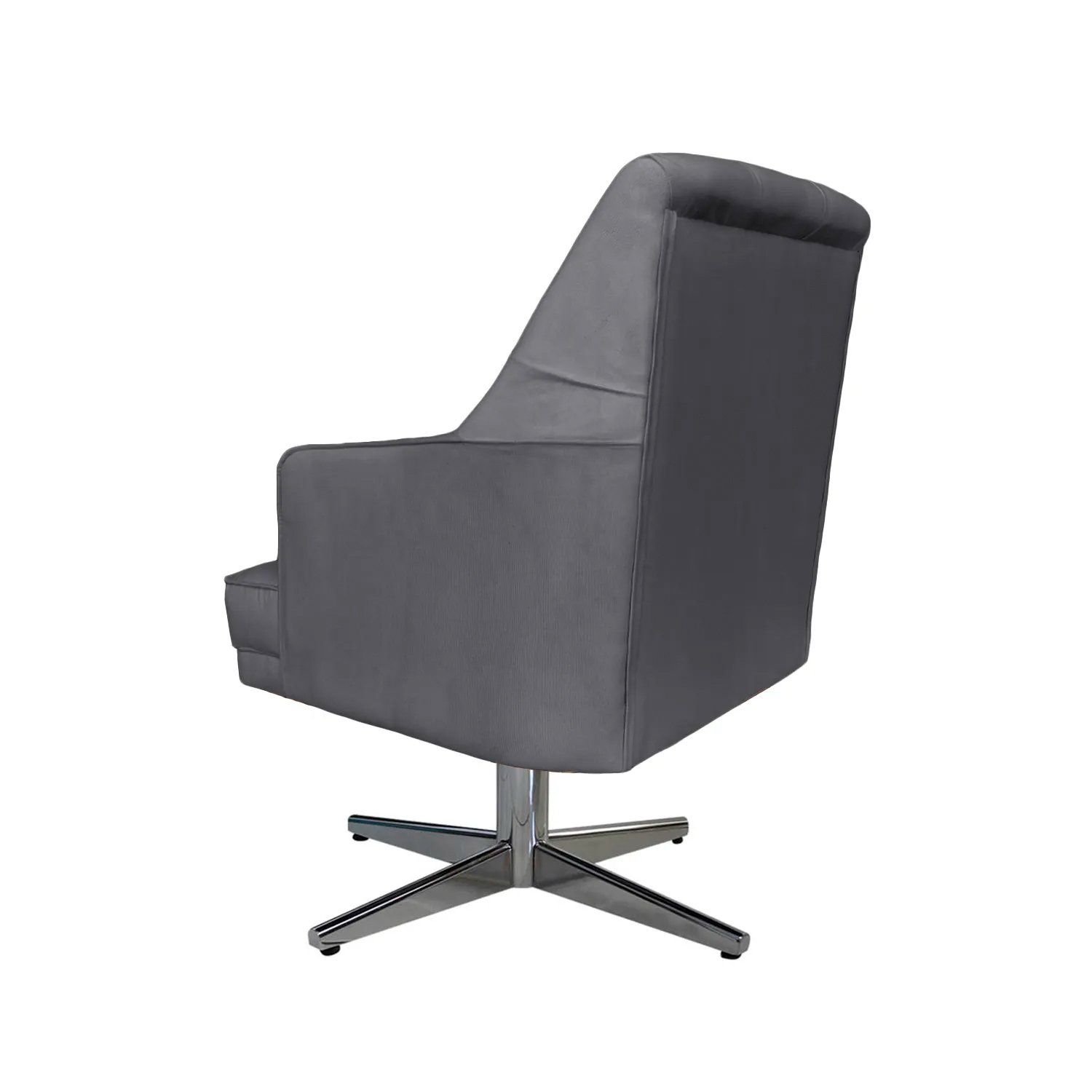 Poltrona Decorativa Paris Retro Suede Grafite - Dominic Decor - 2