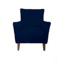 Ver imagem 1 de Poltrona Decorativa Bella Suede Azul Marinho - Dominic Decor