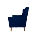 Ver imagem 2 de Poltrona Decorativa Bella Suede Azul Marinho - Dominic Decor