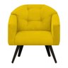Poltrona Decorativa Estela Retrô Suede Mostarda - Dominic Decor - 1