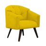 Poltrona Decorativa Estela Retrô Suede Mostarda - Dominic Decor - 2