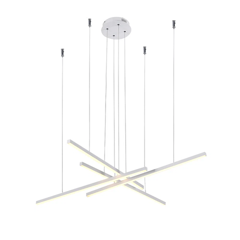 Pendente Fato Branco (c)120cm (l)120cm (a)4cm 4x15w 3000k 3210lm - Gd009