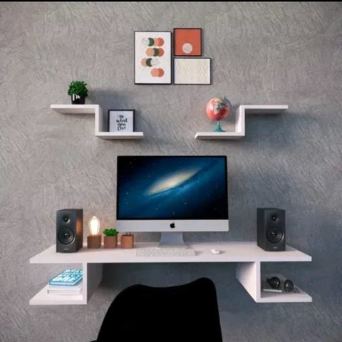 Mesa Suspensa para Computador e Estudos de Parede Quarto__03_70cm