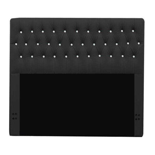 Cabeceira Dominic Corino Preto com Strass 1,40 - Dominic Decor - 2
