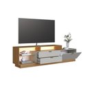 Ver imagem 5 de Rack para TV até 55 Polegadas com LED 1 Porta e 2 Gavetas Multimóveis Crpro-RCK008 Mel/Arenas