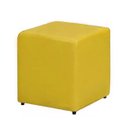 Ver imagem 1 de Puff Decorativo Dado Suede Amarelo - Dominic Decor