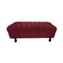 Ver imagem 1 de Puff Retro 1Mt Suede Vermelho - Dominic Decor