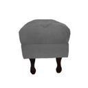 Ver imagem 2 de Puff Retro 1Mt Suede Cinza - Dominic Decor