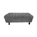 Ver imagem 1 de Puff Retro 1Mt Suede Cinza - Dominic Decor